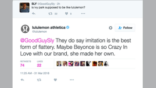 Lululemon Suggests Beyoncé's Ivy Park Activewear Line 'Imitated' Their Brand, Is Wrong